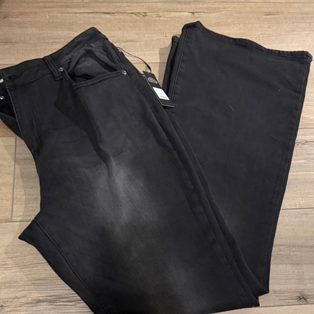 Fashion Nova Black Flare & Wide Leg Jeans